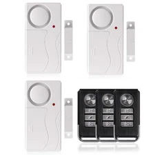 Window Alarm Paired w/ Remote Control DIY Pairing Home Shop Use Panic Bell 3 Set