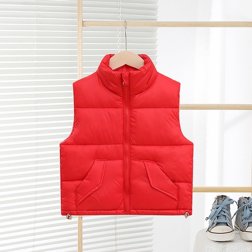 Baby Kids Girls Boys Winter Down Cotton Sleeveless Vest Full Zip Outwear Jacket - Picture 12 of 23
