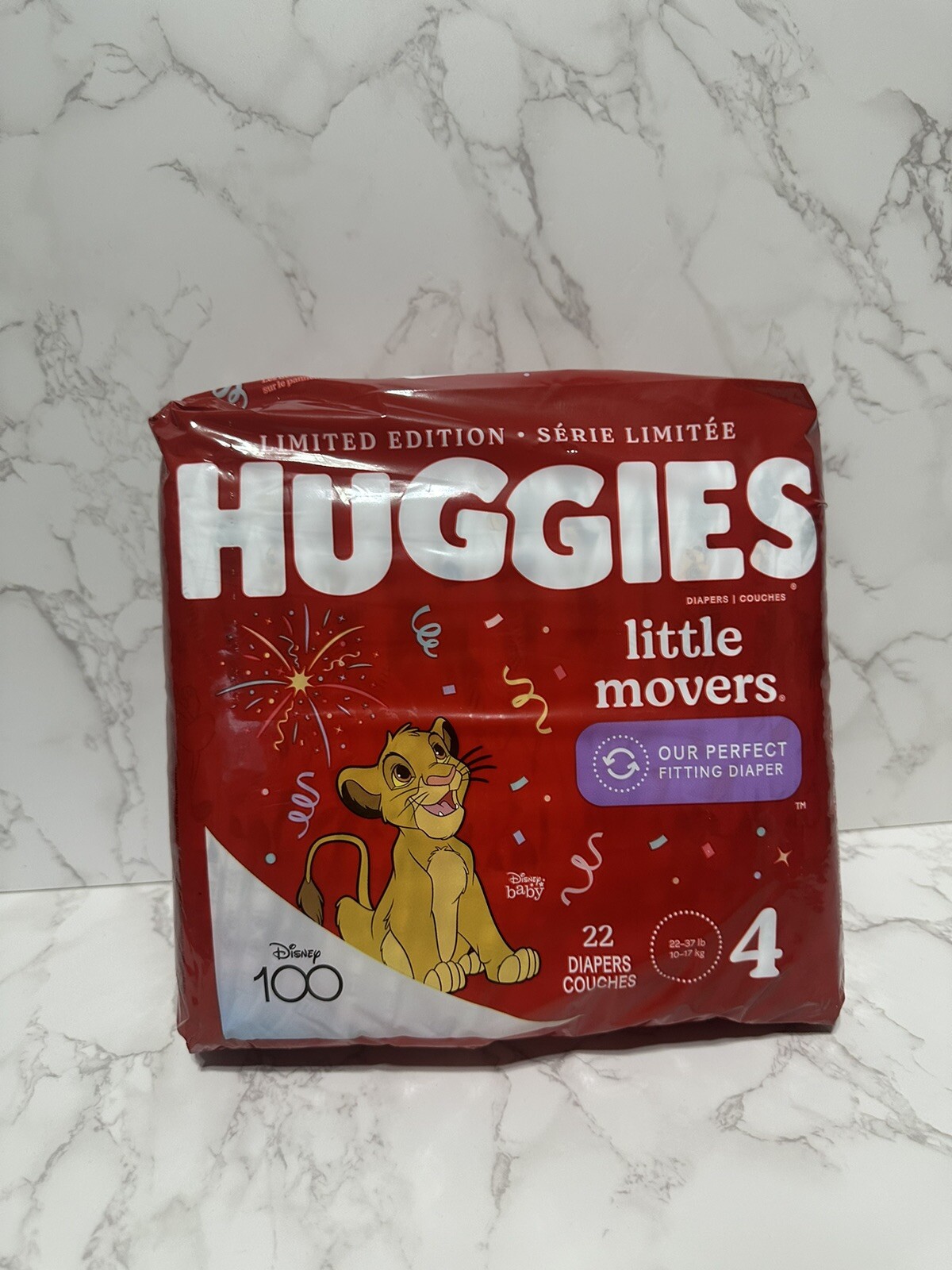 Huggies Little Movers Baby Disposable Diapers 132ct Size 4 - 6 Packs of 22