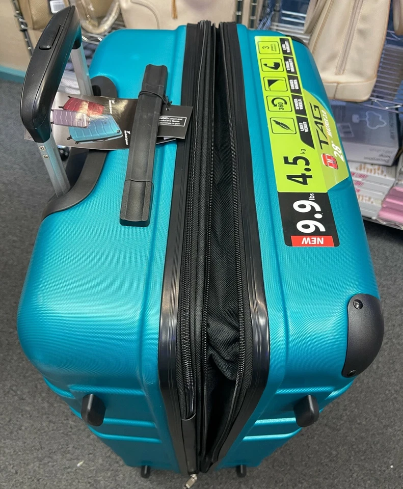 New TAG Luggage 28'' with 4 Spinner Wheels Expandable Famous Brand Suitcase aqua - Image 4 of 4
