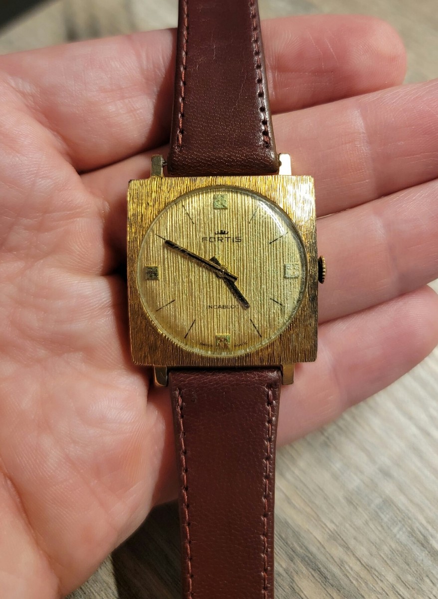 ◇70'ヴィンテージFortisスイス◇アンティーク 手巻き時計