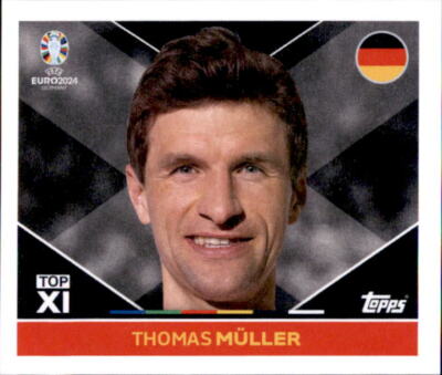 Topps EURO EM 2024 Sticker GER TOP 1 - Thomas Müller - Top XI