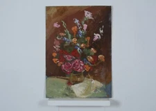 Flower still life, oil painting flowers, rose painting, artistic impressionism