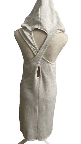 AVOCADO Womens Gray Hooded Side Slit Midi Length Tank Dress Size XS Athleisure - Afbeelding 6 van 11