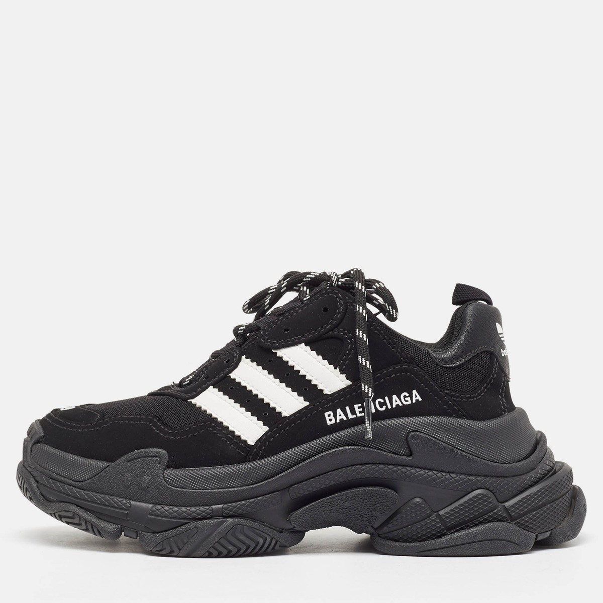 Balenciaga x Adidas Black/White Faux Leather and Mesh Triple Balenciaga x Adidas Black/White Faux Leather and Mesh Triple