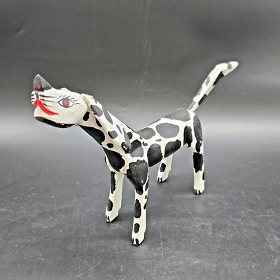 Alebrije Dalmatian Dog Handmade Wood Candido Perez Tilcajete Oaxaca Mexico