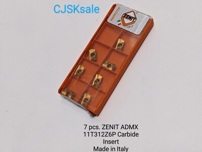 7 pcs. ZENIT ADMX 11T312Z6P Carbide Inserts Made In Italy (NEW).