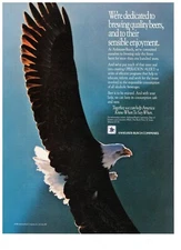 1989 Anheuser-Busch Companies Beer Bald Eagle Vintage Print Advertisement