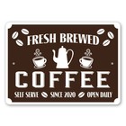 Fresh Bewed Coffee Metal Sign
