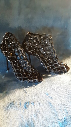 Sergio RossiITALY Mermaid BootieSwarovski Crystalssize 39. |  eBay