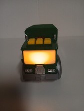 Tonka Mighty Force Green Garbage Truck w - Realistic Lights  Sounds Lighted Cab