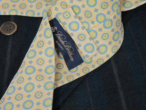 Vtg Boating Yachting Rowing Blazer Green Stripe Double Breast 40 Brooks Bros Tie - Picture 2 of 8