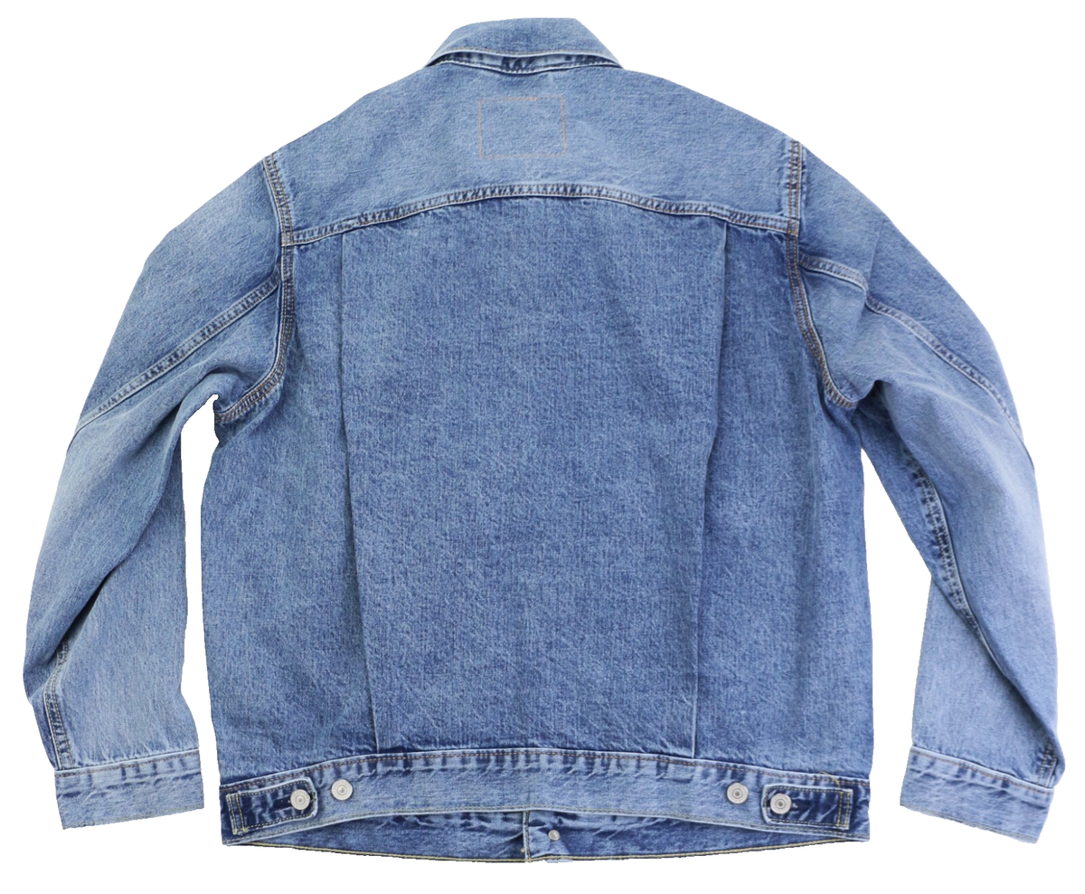 ジャケット・アウター LEVIS PREMIUM INDIGO DENIM JACKET Levis Ex-Boyfriend Trucker Jacket Concrete Indigo