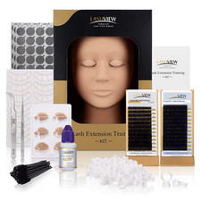 Lash Eyelash Extension Kit: Professional Mannequin Head Training For Beginners