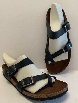 White Mountain Footbeds Leather Gracie Slide Women's Sandals