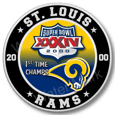 St. Louis Rams Super Bowl 34 Vinyl Sticker Decal 2000 Champs 12 diff. sizes