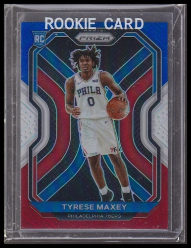 2020-21 Panini Prizm - Tyrese Maxey #256 Red White & Blue Prizm (RC)