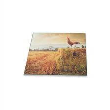 Herdabdeckplatte Ceran 1 teilig 60x52 Natur Gr&uuml;n Abdeckung Glas Spritzschutz