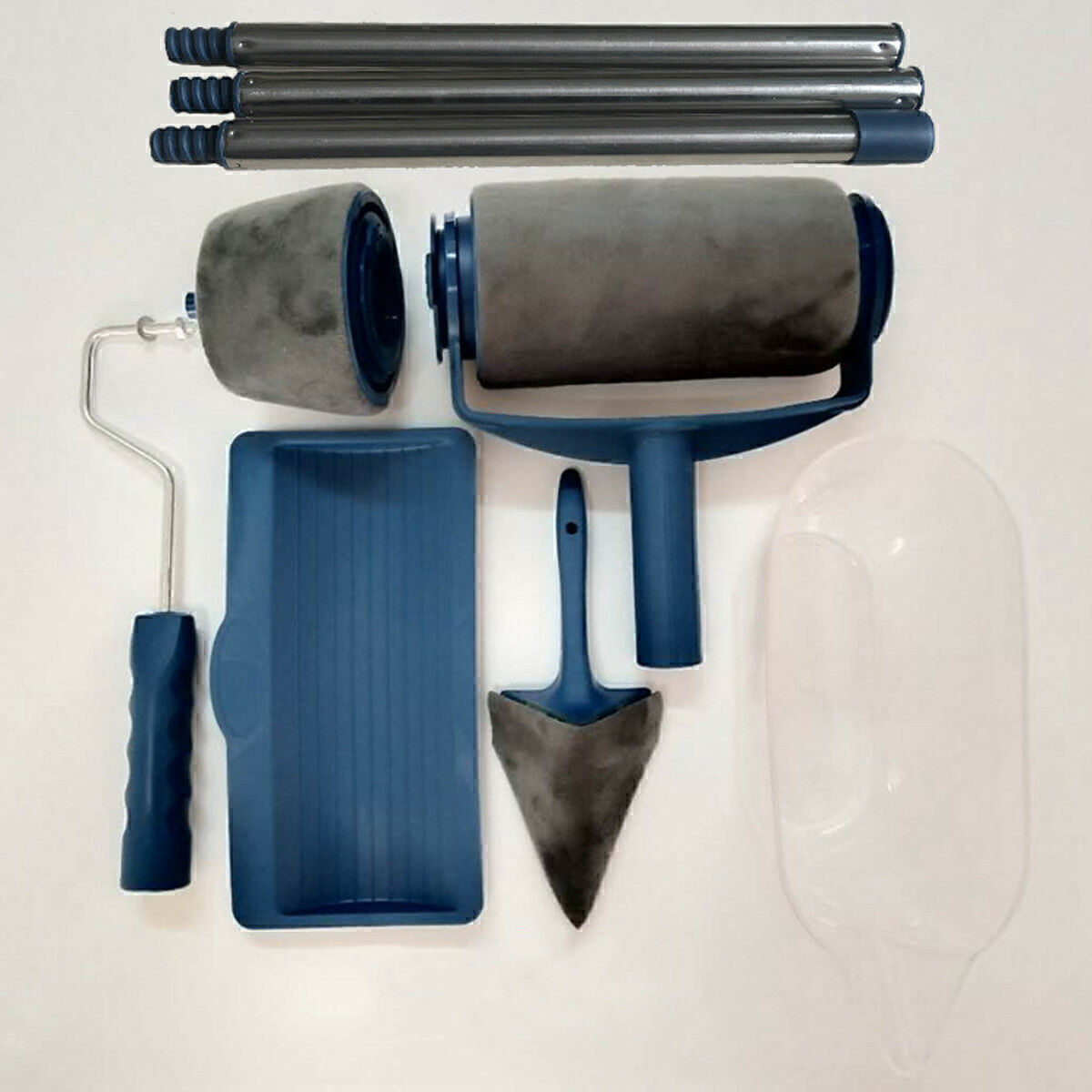 8PCS Paint Runner Pro Roller Brush Set Edger Handle Tool Kit DIY Wall