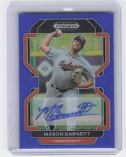 2022 Panini Prizm Draft Picks #PDP87 Mason Barnett Base Autographs Blue #/99