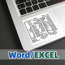 Reference sticker for quick commands reference keyboard excel word win