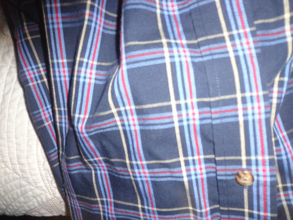 Roundtree & Yorke Easy Care Dress Shirt Mens XLarge Blue Plain Long Sleeves - Image 4 of 4