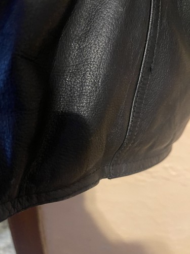 Piumino vintage og Double Goose Country Bomber nero in pelle da uomo taglia Med - Foto 11 di 11