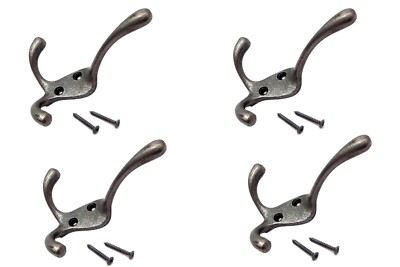 Wandmontage Dreifach Garderoben Tür Hut Kleiderbügel Kleiderhaken / 4er Set