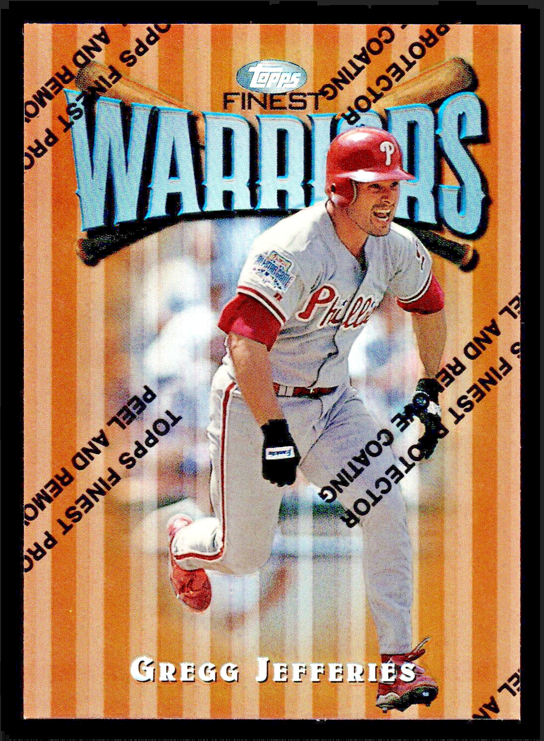 1997 Topps Finest Gregg Jefferies Refractor #38 - Philadelphia Phillies