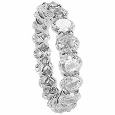 6ct Simulated Diamond Wedding Ring Band Full Eternity Set White Gold Plated