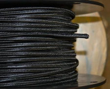 Black 2-Wire Cloth Covered Cord, 18ga. Vintage Style Lamps Antique Lights, Rayon