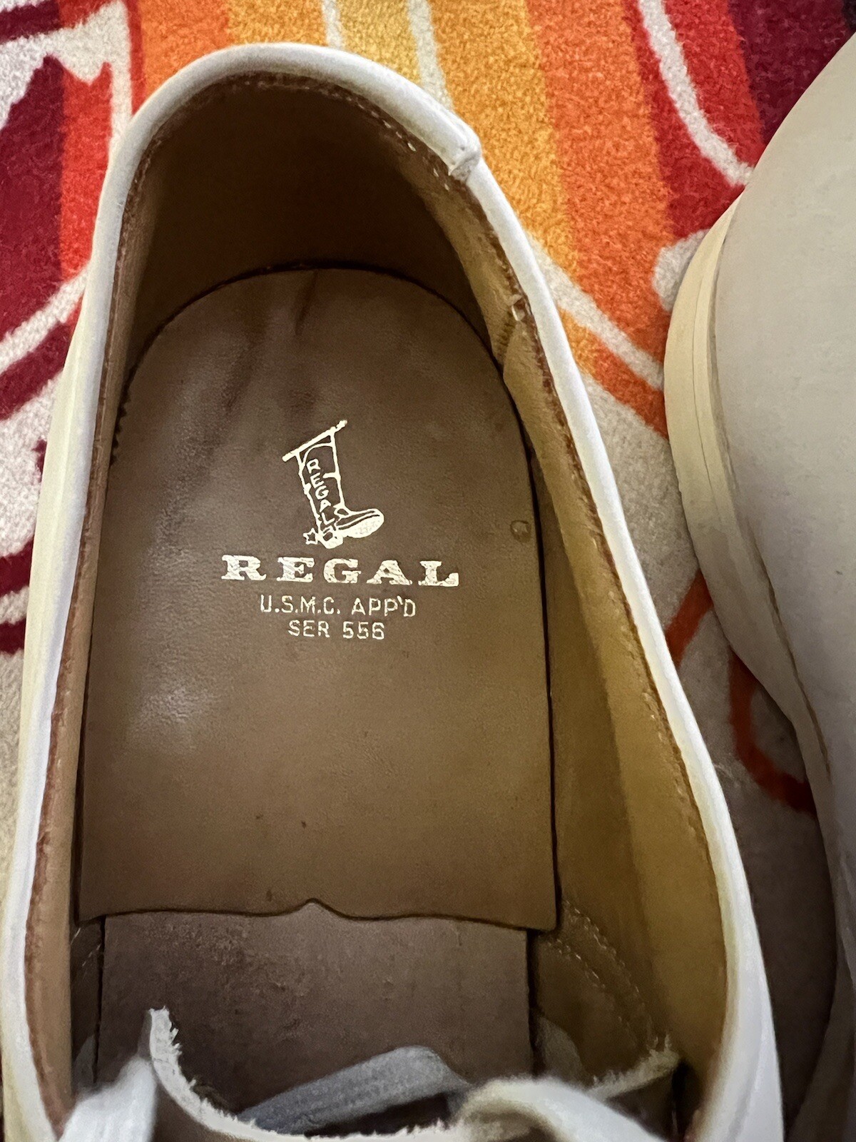 1940s Men’s Regal USMC White Buckskin Shoes - image 2