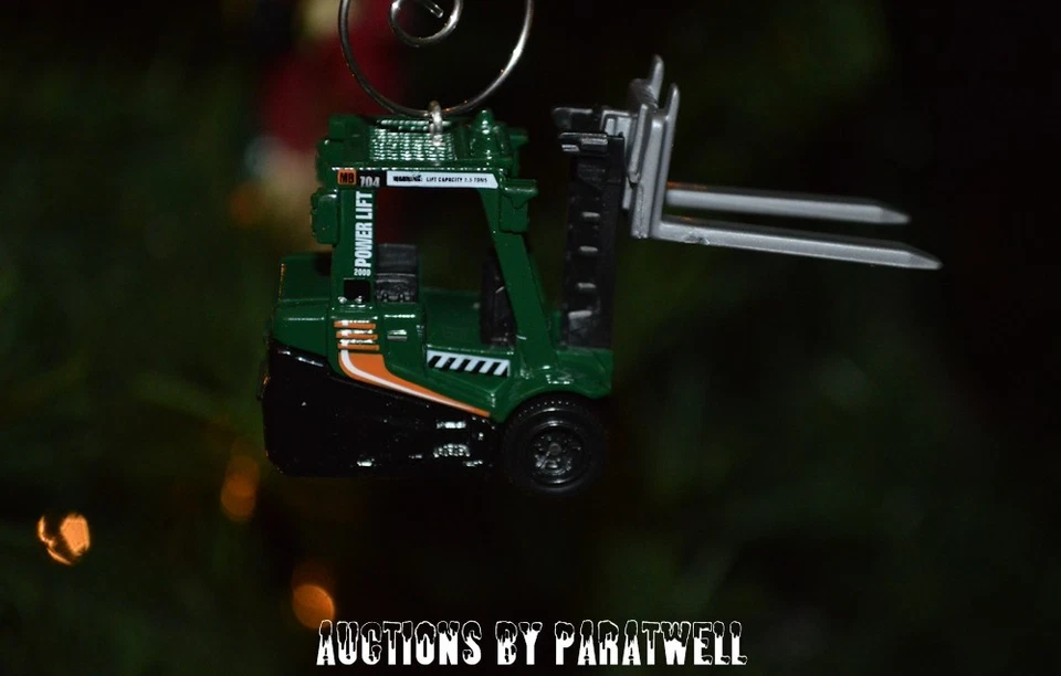 Green Custom 1/64 Forklift Christmas Ornament Crown Hyster Fork Truck CAT Crown - Image 4 of 4