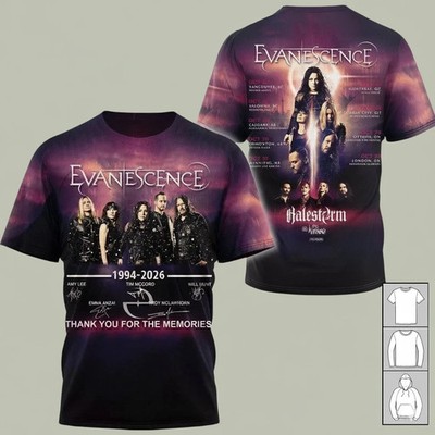 New Evanescence 1994-2026 Gift For Fans S-6XL 3D T-shirt BCN006