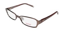 NEW ESPRIT 17368 EYEWEAR METAL  PLASTIC 535 WOMENS FULL-RIM BROWN RECTANGULAR