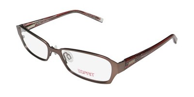 NEW ESPRIT 17368 EYEWEAR METAL & PLASTIC 535 WOMENS FULL-RIM BROWN RECTANGULAR