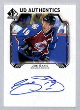 Joe Sakic 2021-22 SP Authentic UD Authentics Auto #UDA-JS Colorado Avalanche