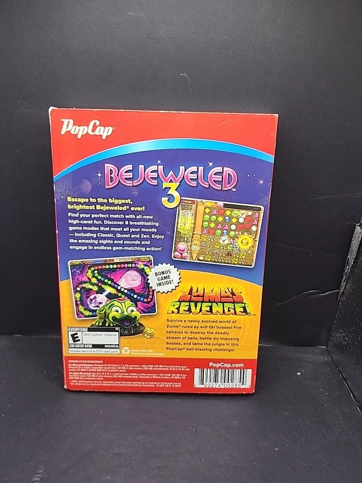Bejeweled 3 & Zuma's Revenge PC Game Very Good - Image 3 of 4