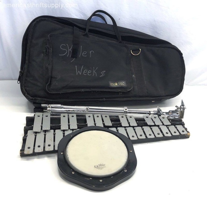 Yamaha Student Bell Kit Glockenspiel Remo Practice Pad Stand and ProTec Case