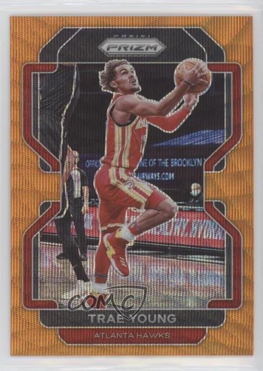 2021-22 Panini Prizm Orange Wave Prizm 45/60 Trae Young #26 0s6z