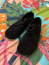 Clarks Wallabees Black Suede Sneakers Size 8 No Box