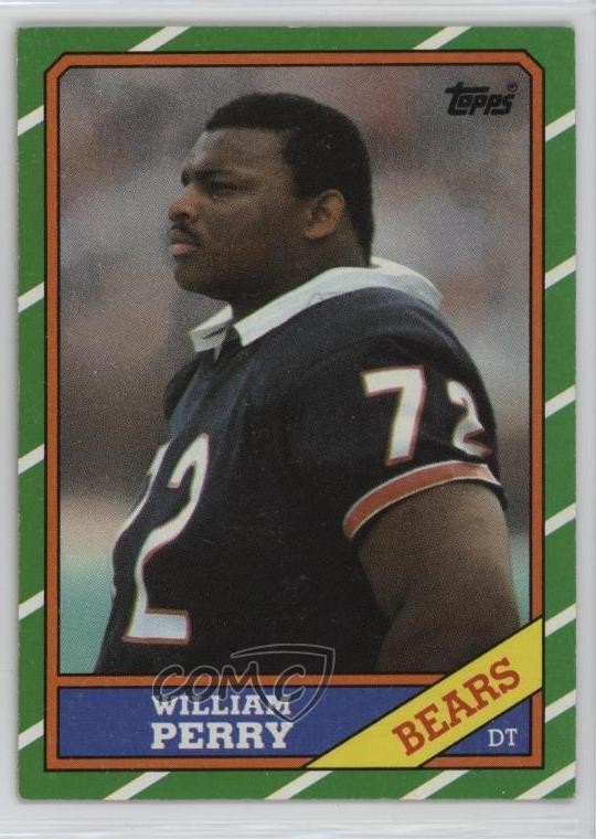 1986 Topps William Perry #20 Rookie RC v3r