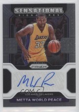 2021-22 Panini Prizm Sensational Signatures Metta World Peace #SS-MWP Auto