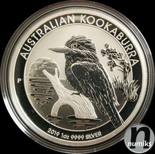KOOKABURRA 2019 - 1 Oz Silber 9999 - Perth Mint - Elizabeth II - In Kapsel