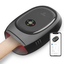 COMFIER Cordless Hand Massager with Heat and 12 x 10 x 3 in, Off-black