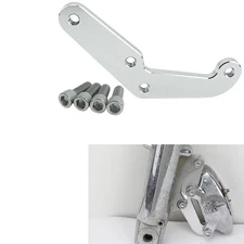 POWERJAMES Silver Front Brake Rotor Caliper Mount Bracket Adapter for Harley ...
