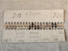 20 pcs. D18 + D20 Crystal radio Germanium Diodes, 6 varieties D18 (16) + D20 (4)