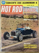 HOT ROD MAGAZINE JANUARY 1961 LANCER'S 225 ALUMINUM 6 THE VULCAN'S VICKY