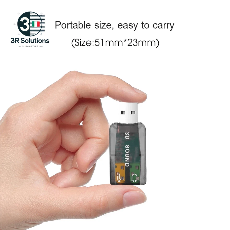 Scheda Audio USB Esterna Mini Scheda Audio Interfaccia USB a 3,5 Mm Adattatore A - Immagine 3 di 4