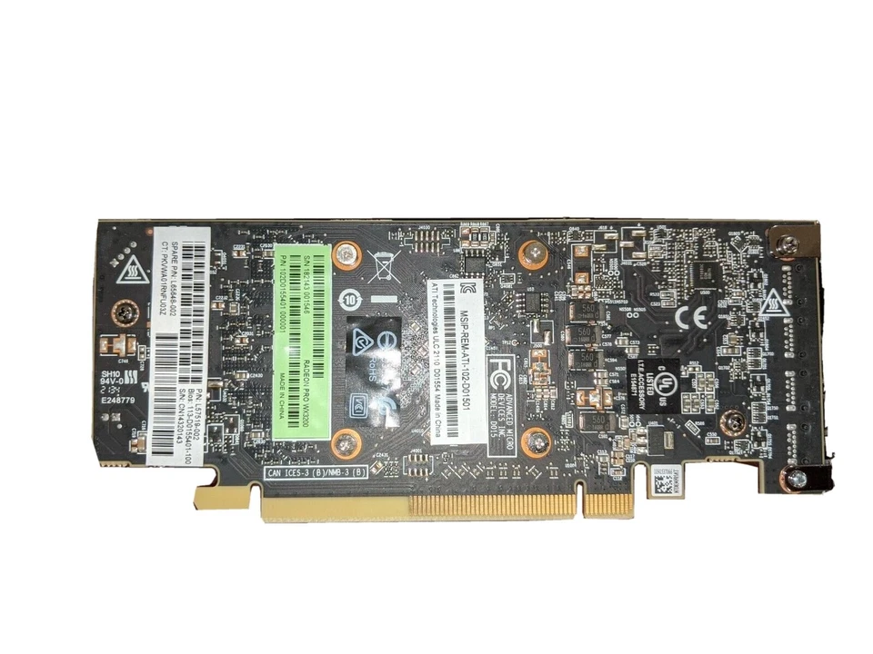 L65648-002   HP AMD Radeon Pro WX 3200 4GB GDDR5  L57519-002 - Image 2 of 3